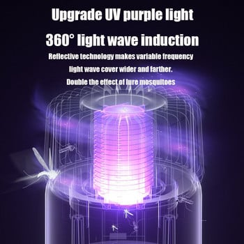 НОВА Електрическа лампа против комари Акумулаторна UV репелент USB Fly Trap Insect Muggen Killer Light Bug Zapper Portable