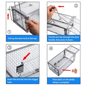Клетка за капан за мишки, плъхове, живи животни, вредители, гризачи, мишки, контрол, стръв, улов