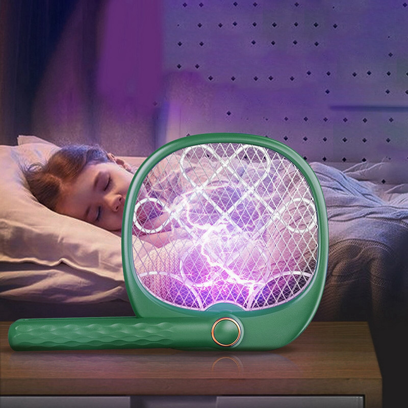 Elektrická plácačka na muchy Bug Zapper, vnútorná a vonkajšia, USB nabíjateľná raketa na muchy pre domácu spálňu, kanceláriu, záhradu a terasu