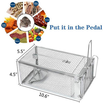 Капани за мишки от 2 пакета, хуманни капани за клетки за живи плъхове за малки животни за домашна употреба на закрито за улавяне и освобождаване на плъхове