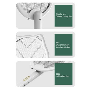 Fly Zapper Mosquitoes Catcher Foldable Bugs Zapper Racket Light Επαναφορτιζόμενη ηλεκτρική κουνουπιών Swatter For Bugs Mosquitoes