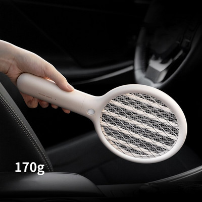 Mini elektrická plácačka na muchy s ľahkým ručným osobným chrobákom, plácačkou na hmyz, dobíjateľnou 3-vrstvovou elektrickou sieťou