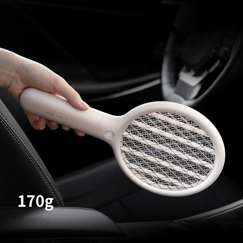 Mini elektrická plácačka na muchy s ľahkým ručným osobným chrobákom, plácačkou na hmyz, dobíjateľnou 3-vrstvovou elektrickou sieťou