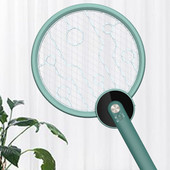 Elektrická raketa proti komárom Bug Zappers 2200 V, nabíjateľná cez USB, domáca raketa proti komárom, 3-vrstvová sieťovina, výkonná skladacia raketa proti komárom