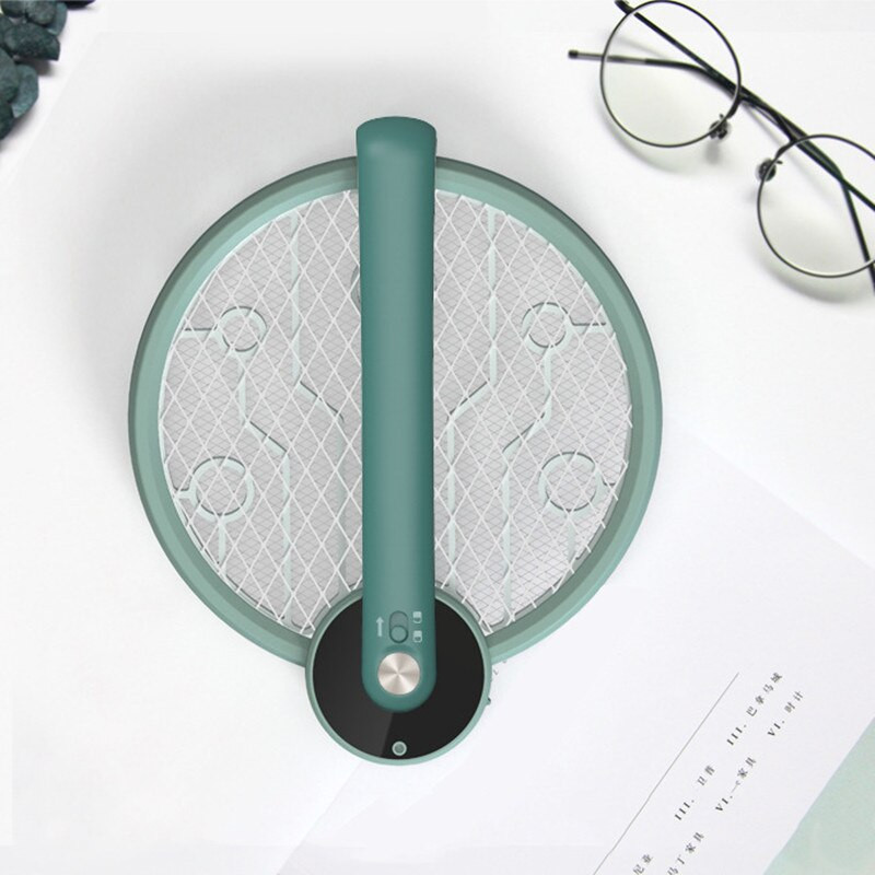 Elektrická raketa proti komárom Bug Zappers 2200 V, nabíjateľná cez USB, domáca raketa proti komárom, 3-vrstvová sieťovina, výkonná skladacia raketa proti komárom