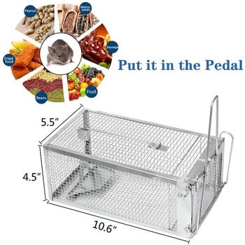 Капани за мишки от 2 пакета, хуманни капани за клетки за живи плъхове за малки животни за домашна употреба на закрито за улавяне и освобождаване на плъхове