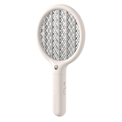 Elektrická lapačka na muchy 2 v 1, lampa a raketa proti hmyzu, USB nabíjateľná, 2600V, 3 sieťoviny, pre domácnosť a exteriér