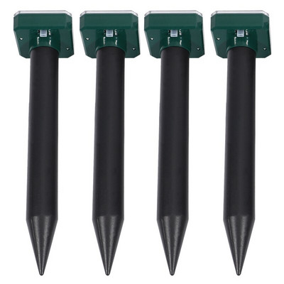 Kvalitetno sredstvo za tjeranje krtica, 4 pakiranja Ultrazvučni tjerač životinja Gopher i Vole Chaser na solarni pogon Humani tjerač glodavaca