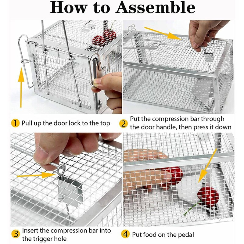 Najlepšie 2-balenie pascí na myši, humánne pasce na potkany pre malé zvieratá, klietkové pasce na živé potkany, na vnútorné použitie, na chytanie a vypúšťanie potkanov