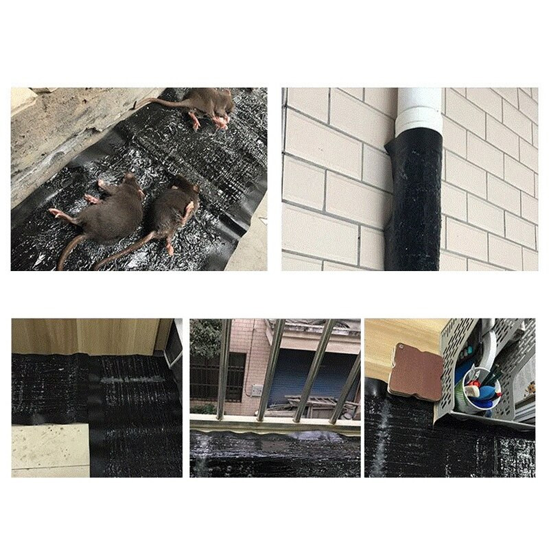 4Pcs Velika velika ljepljiva ljepljiva prostirka za glodavce Krtice Mišolovka Štakori Miševi Crna nevidljiva ljepljiva zamka