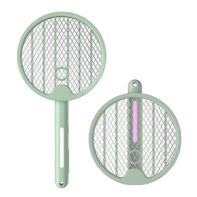 Skladacia elektrická plácačka na komáre 1200 mAh, 2 v 1, rotujúca UV lampa proti komárom s tlmením, nabíjanie cez USB, LED odpudzovač, prenosná pasca na hmyz