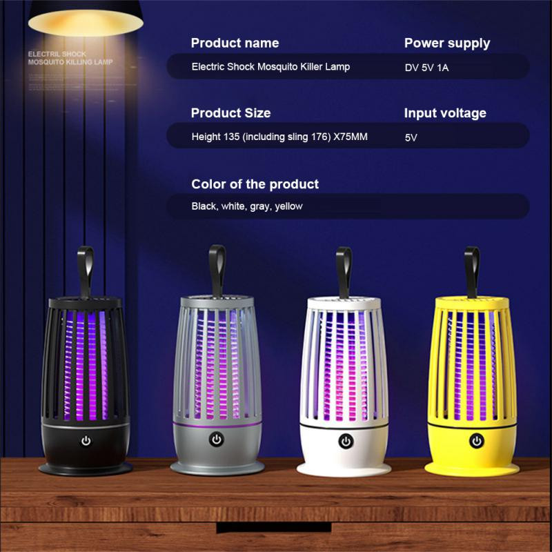 Lampa za ubijanje komaraca Električni USB otpornik protiv komaraca bez zračenja, zamka za muhe, tjeranje insekata, zamka za kukce za kampiranje