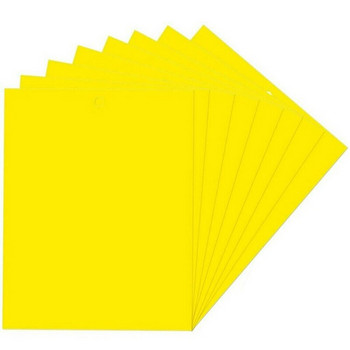 SHGO HOT-100Pcs Sticky Fly Trap Χαρτί Κίτρινο Παγίδες Fruit Flues Insect Glue Catcher Διπλής Όψης 20X15cm