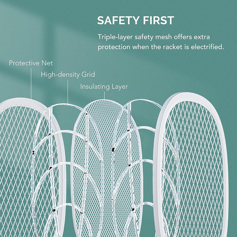 Elektrická pálka na hmyz, komáre, okamžitý hubič hmyzu, raketa na hubenie ôs, osy E3X5