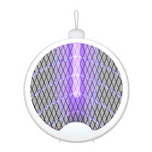 Skladacia elektrická lapač much, skladacia raketa na lapač much, jednoduché skladovanie, 2000mAh USB nabíjateľná lapač much, pasca na hmyz na stôl