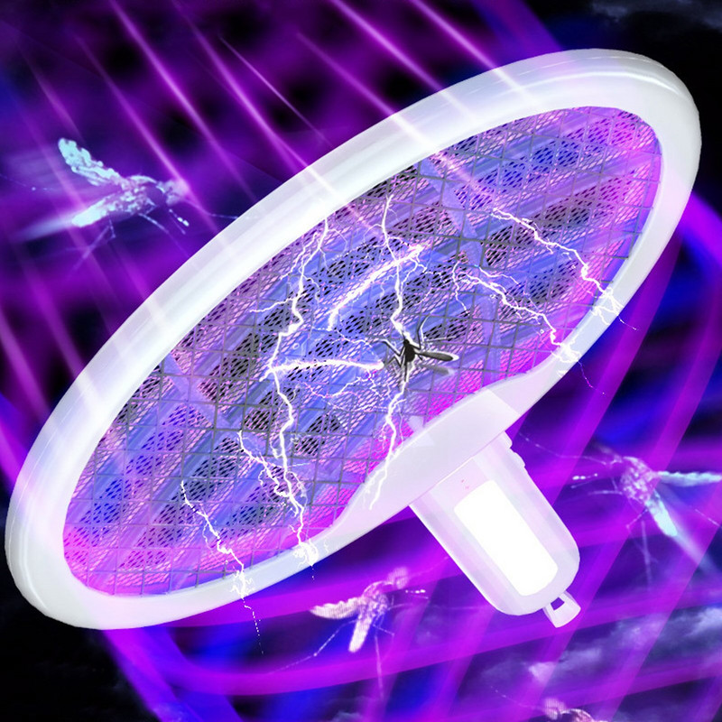 Skladacia elektrická lapač much, skladacia raketa na lapač much, jednoduché skladovanie, 2000mAh USB nabíjateľná lapač much, pasca na hmyz na stôl