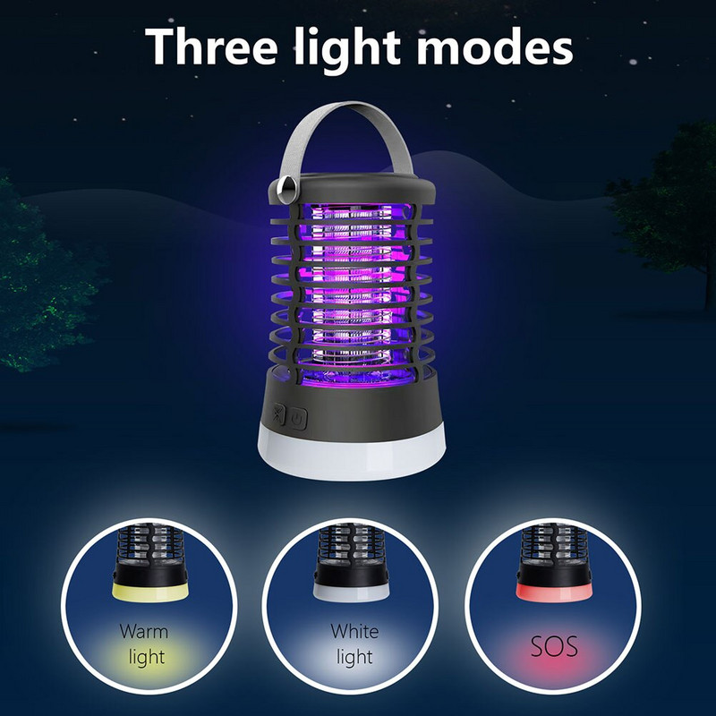 Fotokatalyzátor Mosquito Zapper Silence Mosquito Zapper Lamp Elektrická lampa proti komárom do stanu