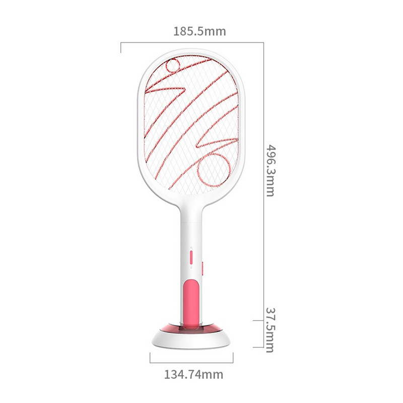 Elektrická plácačka na komáre s USB nabíjateľnou raketou proti hmyzu, vložkami do rakety proti hmyzu, zabijakmi pre dekoráciu spálne v domácnosti