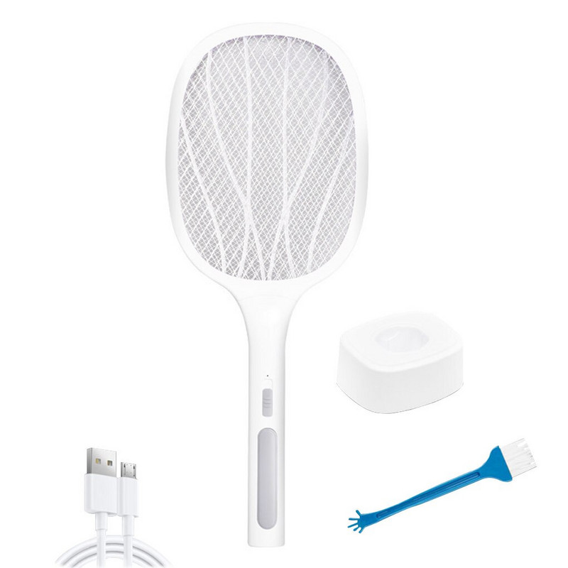 Електрическа мухобойка Убийца UV светлина USB акумулаторна ракета за мухи LED лампа Летен капан за комари Ракета против насекоми Bug Zapper