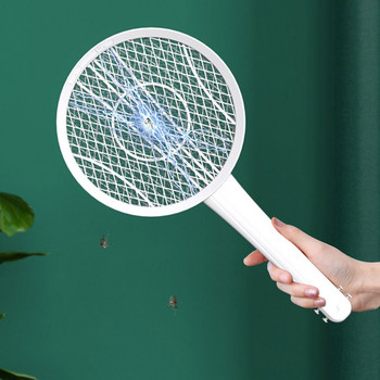 2-в-1 електрическа летяща буболечка за насекоми, ръчна мухоловка, USB акумулаторна бъркалка за вредители