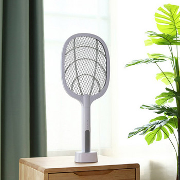 Електрическа мухобойка с UV светлина USB акумулаторна LED лампа Летен капан за комари Ракета против насекоми Буболечки