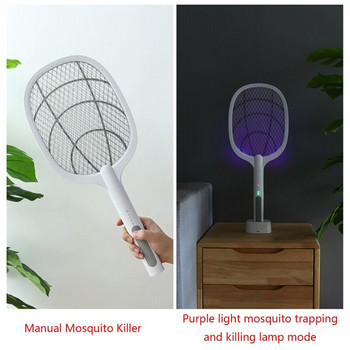 Нова 3000V електрическа ракета за насекоми Swatter Zapper USB 1200mAh акумулаторна Mosquito Swatter Kill Fly Bug Zapper Killer Trap