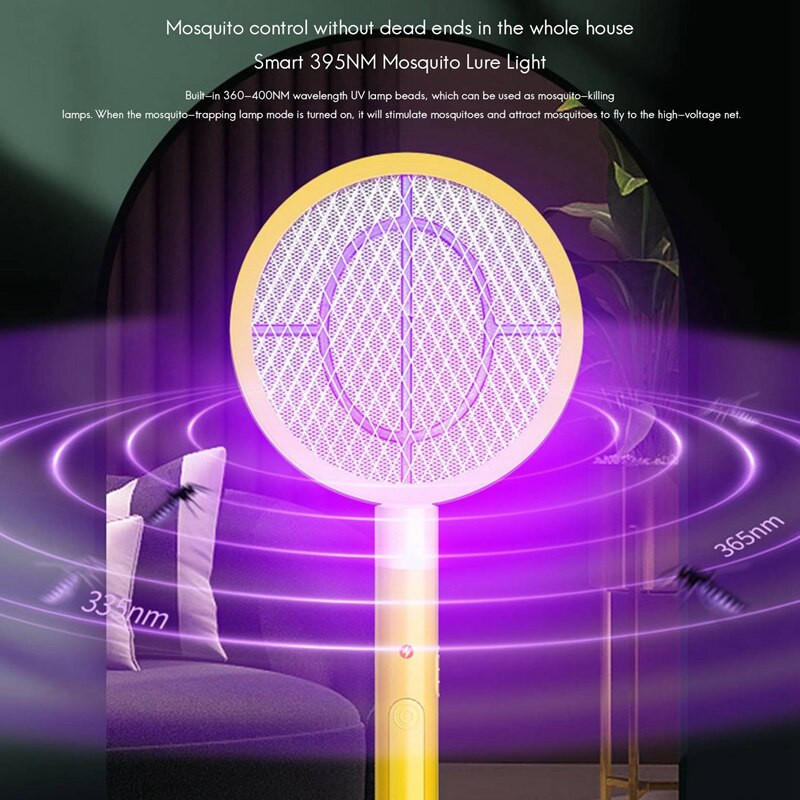 3000V elektrický zabijak komárov s UV lampou, nabíjateľný hmyz Zapper, letná mucholapka, pasca na hmyz
