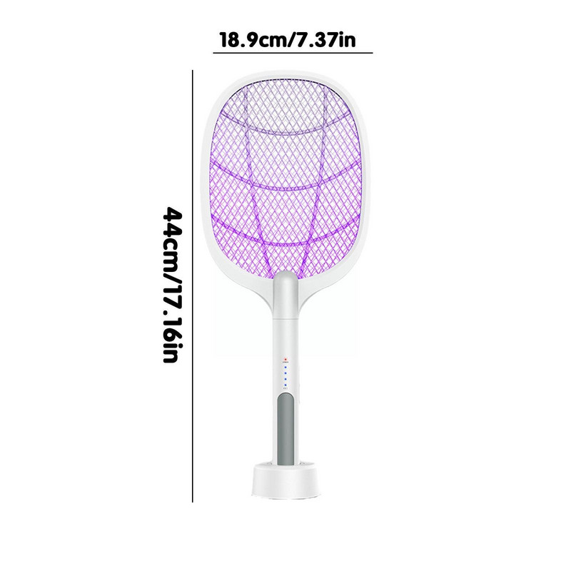 Rachetă electrică pentru țânțari Ucigaș Tambur electric de muște Muște de acasă Bateria Ucide insecte Putere insecte Friteuza Zapper Rachetă Cor N8X8