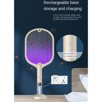 3000V USB електрическа ракета за насекоми Mosquito Swatter Fly Swatter Bug Insect Zapper Вложки Mosquito Killer Trap Racket