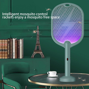 2 в 1 3500V електрическа бъркалка за комари, лятна защита от насекоми, токов удар, USB зарядно устройство