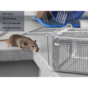 Капани за мишки от 2 пакета, хуманни капани за клетки за живи плъхове за малки животни за домашна употреба на закрито за улавяне и освобождаване на плъхове