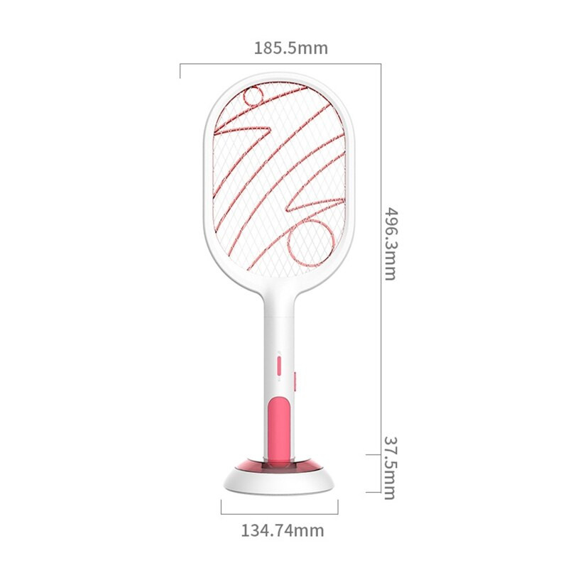 2022. Siguran 2-u-1 reket protiv kukaca, punjivi USB reket za zamke za komarce za kućnu spavaonicu, svjetiljku, luksuznu muholovku, prijenosnu