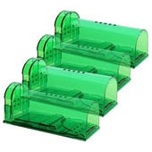 Humánna pasca na myši, inteligentná pasca na myši bez zabitia, chytá a púšťa, bezpečná pre ľudí a domáce zvieratá – 4 kusy