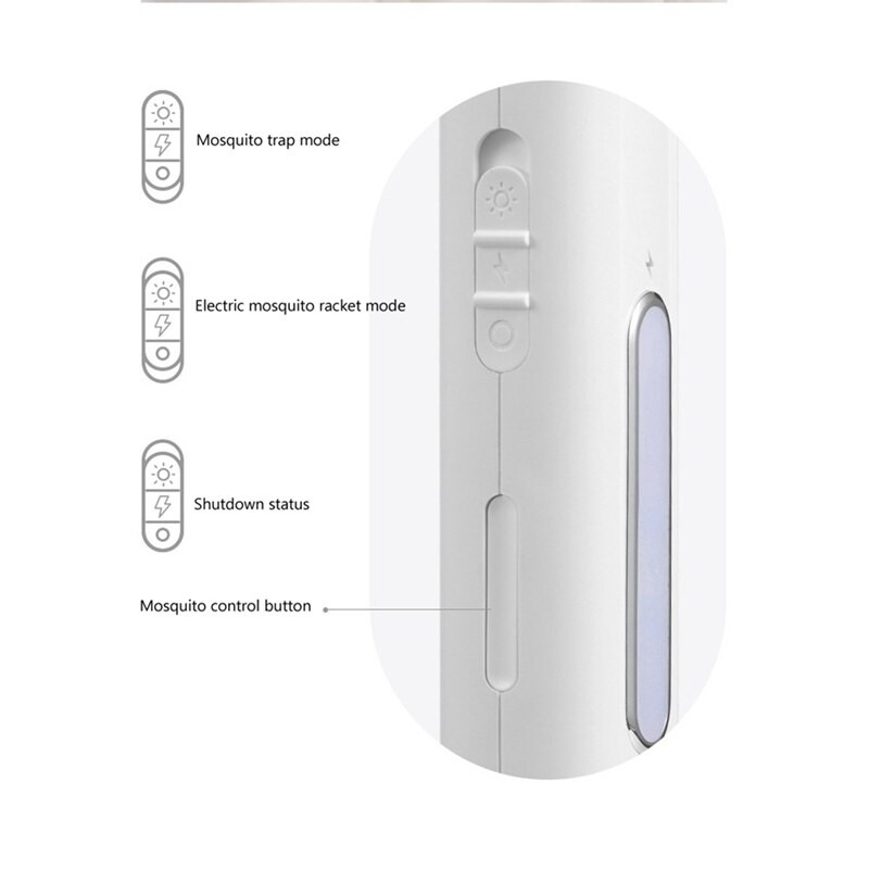 Muselių gaudyklė, sulankstomas uodų gaudyklė, rankinis uodų gaudyklė, 3000 voltų vabzdžių gaudyklė, raketė nuo uodų, balta