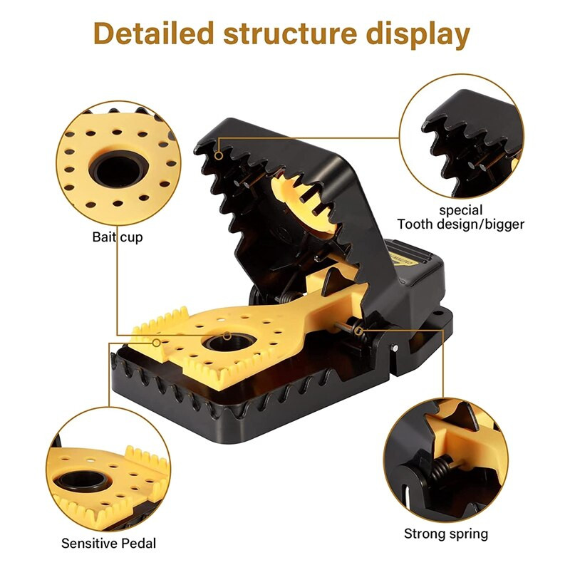 Pasca na myši, Profesionálne pasce na myši, Opakovane použiteľná pasca na myši, Profesionálne pasce na myši do domácnosti, skladu a záhrady 4 ks