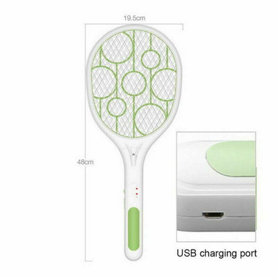 Mosquito Swatter Killer Led Light Tennis Bat Ръчна ракета Акумулаторна електрическа ракета Fly Insect Racket Zapper Killer Домашни инструменти