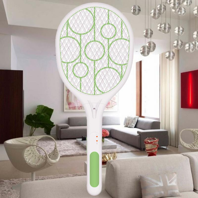 Mosquito Swatter Killer LED Light Tenisová pálka Ručná raketa Nabíjateľná elektrická muška proti hmyzu Raketa Zapper Killer Domáce náradie
