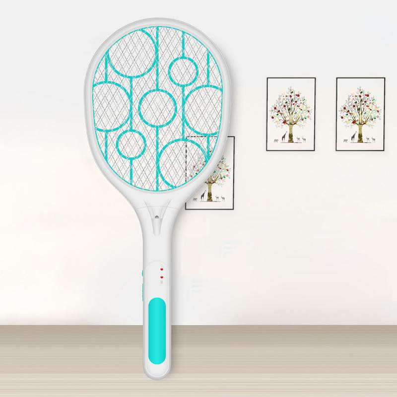 Mosquito Swatter Killer LED Light Tenisová pálka Ručná raketa Nabíjateľná elektrická muška proti hmyzu Raketa Zapper Killer Domáce náradie