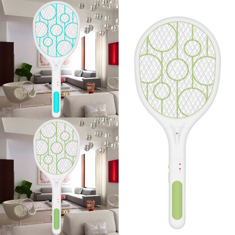 Mosquito Swatter Killer LED Light Tenisová pálka Ručná raketa Nabíjateľná elektrická muška proti hmyzu Raketa Zapper Killer Domáce náradie