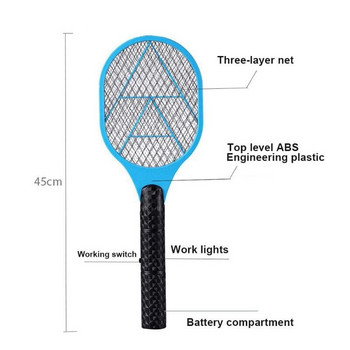Νέες μπαταρίες Ηλεκτρικές μπαταρίες κουνουπιών κατά των κουνουπιών Απωθητικό παρασίτων που απορρίπτουν ρακέτες εντομοαπωθητικό έντομο Trap Swatter Kille