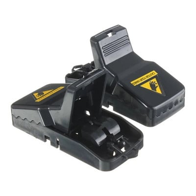 Praktická 2x pasca na myši, pasca na myši a prsty, pasca na potkany, čierna