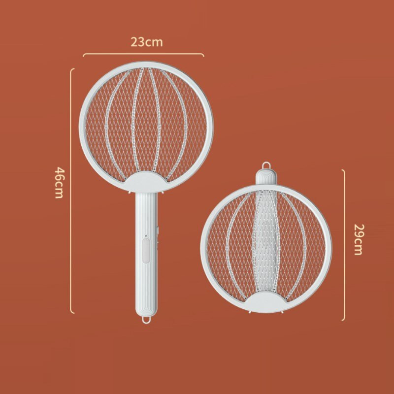 4 v 1 skladací elektrický komár Swatter Shock Dual-Use USB nabíjateľný Bug Zapper Domáca lampa na komáre Letný domov