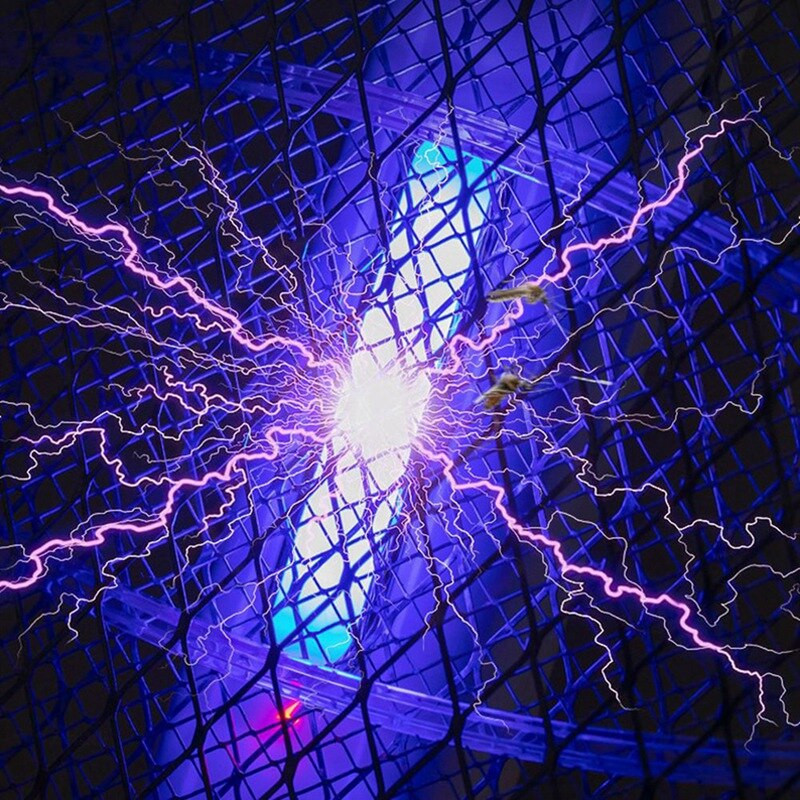 Mucholapka, skladacia, ručná lapačka na komáre, 3000-voltová pasca na hmyz, raketa na lapač much, biela