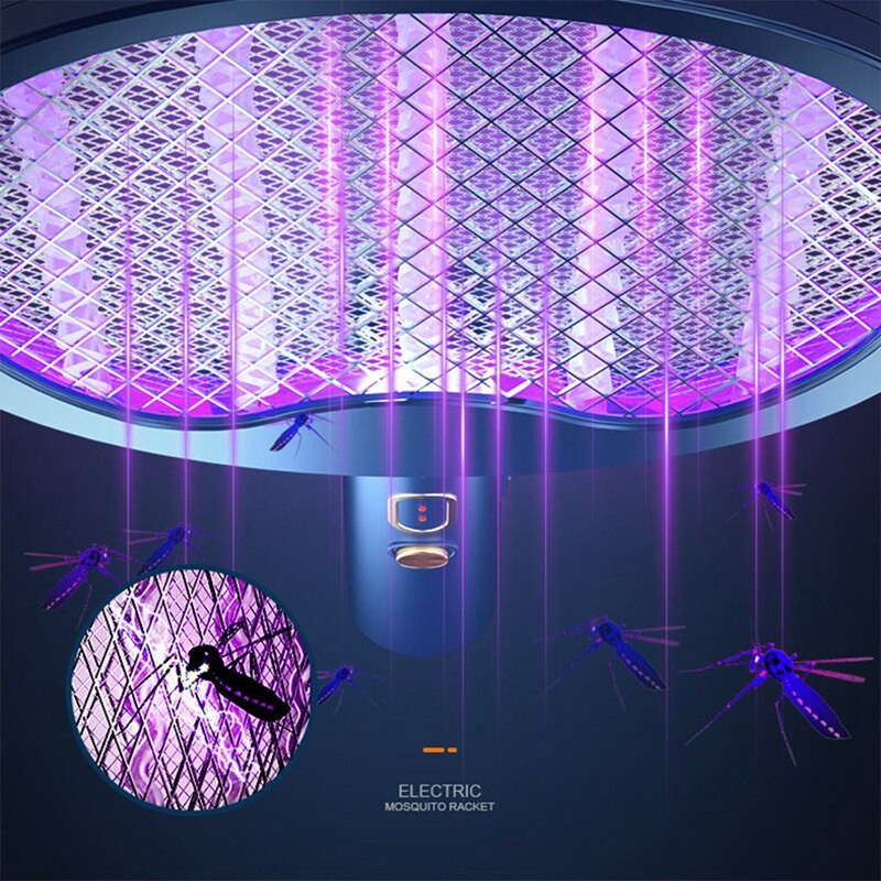 SEWS - Skladacia elektrická pálka na komáre, nástenná, ručná, nabíjateľná 3000 V, nastaviteľná pálka na hmyz