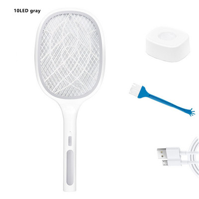 2-v-1 USB 3000V elektrický zabijak komárov UV svetlo plácačka na muchy lapač komárov dobíjateľná plachta na hmyz 1200mAh