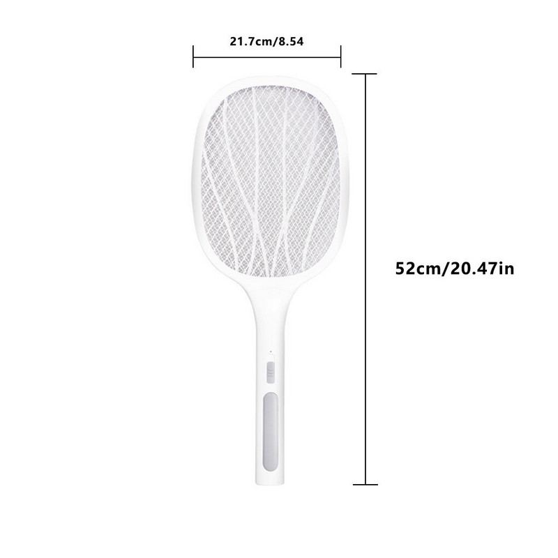 2-v-1 USB 3000V elektrický zabijak komárov UV svetlo plácačka na muchy lapač komárov dobíjateľná plachta na hmyz 1200mAh