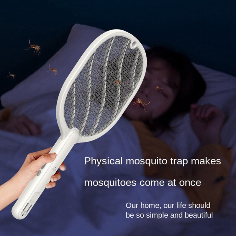 Ručna svjetiljka za ubijanje komaraca USB 1200MAh Summer Fly Swatter Trap Kućni reket protiv insekata za dom na otvorenom