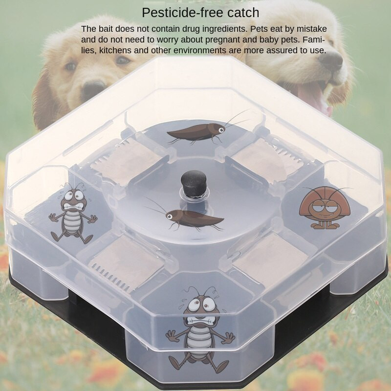 1 buc. Capcană non-toxică pentru gândaci Catcher pentru ucigași Captură fizică Siguranță reutilizabilă pentru copii și animale de companie Momeală de control ecologică