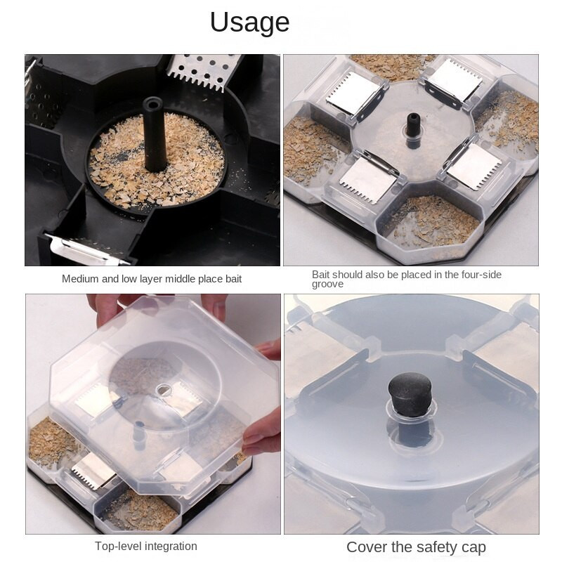 1 buc. Capcană non-toxică pentru gândaci Catcher pentru ucigași Captură fizică Siguranță reutilizabilă pentru copii și animale de companie Momeală de control ecologică