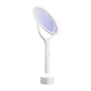Нова 90-градусова въртяща се лампа против комари Електрическа ракета за насекоми UV светлина USB Bug Zapper Капан Мухи Лятна мухобойка